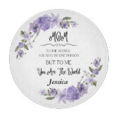 Mama Sie sind die Personalisierte Weltplatine Schneidebrett (Vorderseite)