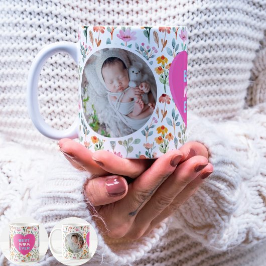Mama Sie sind die Wildblume: Personalisierte Foto  Kaffeetasse