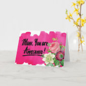 Mama, Sie sind Phantastische Vintage Botanikkallig Karte (Gelbe Blume)