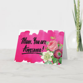 Mama, Sie sind Phantastische Vintage Botanikkallig Karte