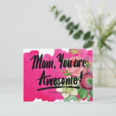 Mama, Sie sind Phantastische Vintage Botanikkallig Postkarte (Stehend Vorderseite)