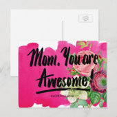 Mama, Sie sind Phantastische Vintage Botanikkallig Postkarte (Vorne/Hinten)