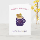 Mama Sie sind schöne Tee-Cup Geburtstag Karte (Gelbe Blume)