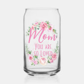 Mama Sie sind so liebt Blumenreath Rose Dosenglas (Vorderseite)