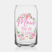 Mama Sie sind so liebt Blumenreath Rose Dosenglas (Rückseite)