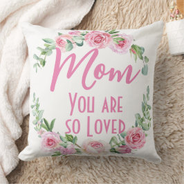 Mama Sie sind so liebt Blumenreath Rose Kissen