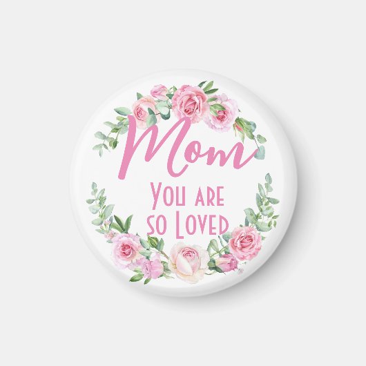 Mama Sie sind so liebt Blumenreath Rose Magnet (Vorne)