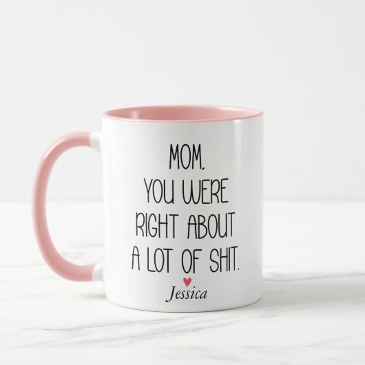 Mama Sie waren die richtigen Mütter Tag Personalis Tasse (Links)