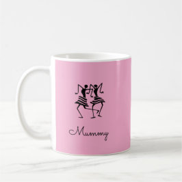 Mama Silhouette Celebration Dancers Pink Kaffeetasse