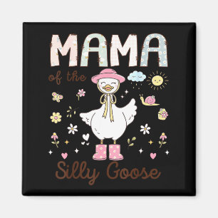Mama Silly Goose Erstes Geburtstags-Grafik-Art Magnet