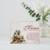 Mama - simply irreplaceable - Bouquet Feiertagspostkarte (Stehend Vorderseite)