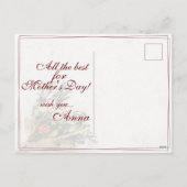 Mama - simply irreplaceable - Bouquet Feiertagspostkarte (Rückseite)
