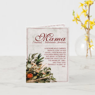Mama - simply irreplaceable - Bouquet Karte