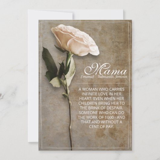 Mama - simply irreplaceable - vintage (Vorderseite)