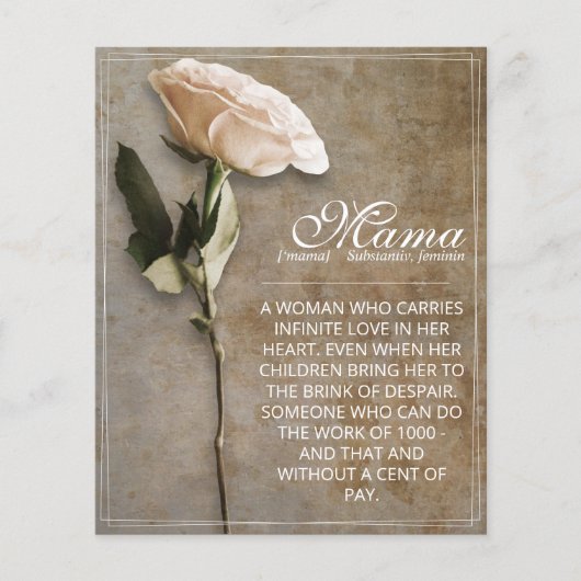 Mama - simply irreplaceable - vintage (Vorderseite)