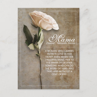 Mama - simply irreplaceable - vintage feiertagspostkarte