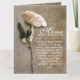 Mama - simply irreplaceable - vintage karte