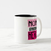 Mama sind Sie meine Held-Grafik-Tasse Zweifarbige Tasse (VorderseiteRechts)