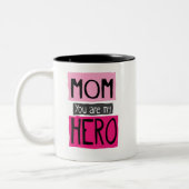 Mama sind Sie meine Held-Grafik-Tasse Zweifarbige Tasse (Links)