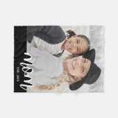 Mama: Skript-Foto-Geschenk eingerichtet Fleecedecke (Vorderseite (Horizontal))