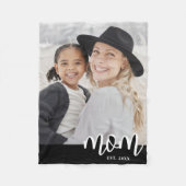 Mama: Skript-Foto-Geschenk eingerichtet Fleecedecke (Vorderseite)