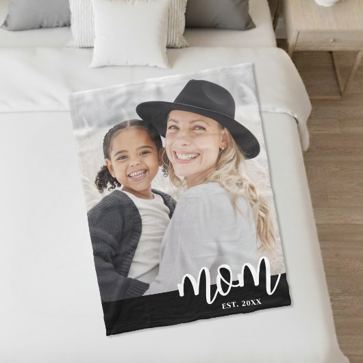 Mama: Skript-Foto-Geschenk eingerichtet Fleecedecke