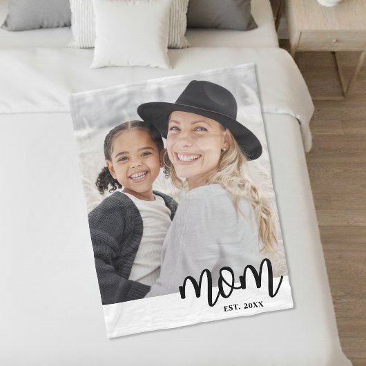 Mama: Skript-Foto-Geschenk eingerichtet Fleecedecke