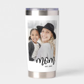 Mama: Skript-Foto-Geschenk eingerichtet Thermobecher (Rückseite)