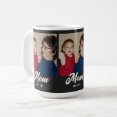 Mama Skript Schwarz 3 Foto Kaffeetasse (Vorderseite Links)