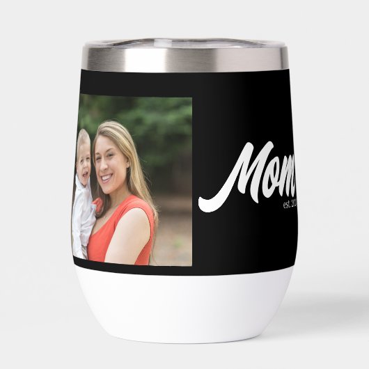 Mama: Skript-schwarzes Foto eingerichtet (Rückseite)