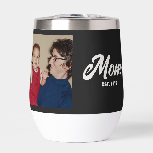 Mama: Skript-schwarzes Foto eingerichtet (Vorderseite)