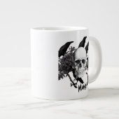 Mama Skull and Crows Halloween Jumbo Tasse (Vorderseite Rechts)