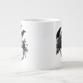 Mama Skull and Crows Halloween Jumbo Tasse (Vorderseite)