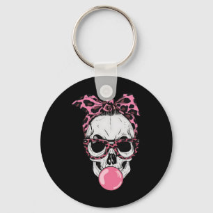 Mama Skull Bubblegum Lazy Halloween Kostümleopard Schlüsselanhänger