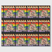 Mama Sloth LGBTQ Rainbow Flag Gay Pride Ally Gay Geschenkpapier (Flach)