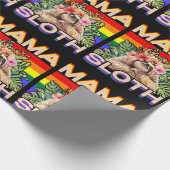 Mama Sloth LGBTQ Rainbow Flag Gay Pride Ally Gay Geschenkpapier (Ecke)