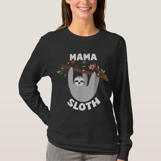 Mama Sloth Matching Family für Frauen T-Shirt (Vorderseite)