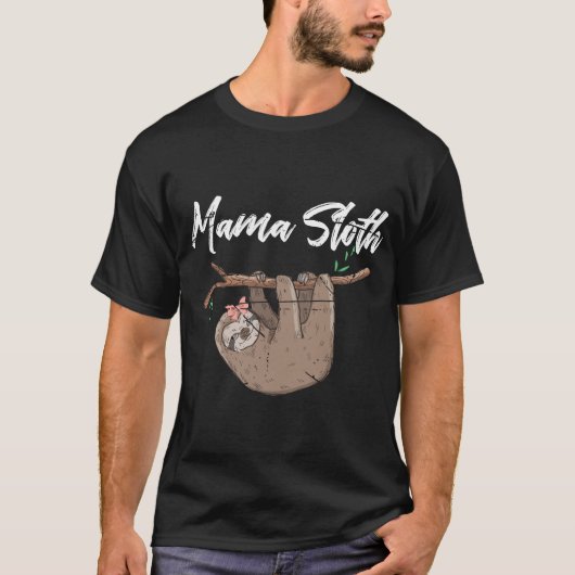 Mama Sloth Pet Mama T-Shirt (Vorderseite)