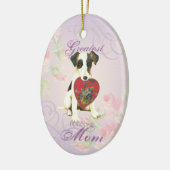 Mama Smooth Fox Terrier Keramik Ornament (Links)