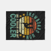 Mama Snowboard Funny Snow Snowboarder und S Fleecedecke (Vorderseite (Horizontal))