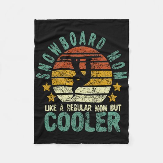 Mama Snowboard Funny Snow Snowboarder und S Fleecedecke (Vorderseite)