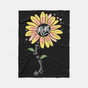 Mama Sonnenblume Glück ist, eine Mutter zu sein Mu Fleecedecke