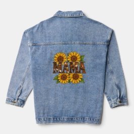 Mama Sonnenblumen Geschenk für Mama Muttertag rust Jeansjacke