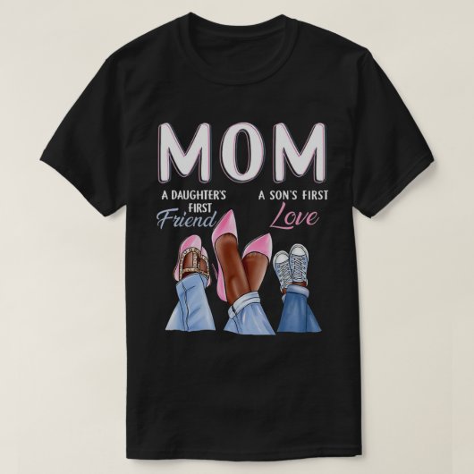 Mama Sons Erste Liebe Daughters First Friend Mütte T-Shirt (Design vorne)