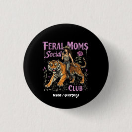 Mama-Sozialverein | Funny Trendy Graphic Gift Button