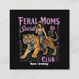 Mama-Sozialverein | Funny Trendy Graphic Gift Quadratische Visitenkarte