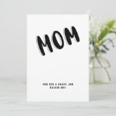 Mama Spaß Funny Mthers Day Redewendungen Zitate Ka Einladung (Stehend Vorderseite)