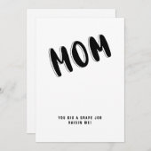 Mama Spaß Funny Mthers Day Redewendungen Zitate Ka Einladung (Vorne/Hinten)