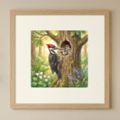 Mama Specht und Kinderkrippe Poster