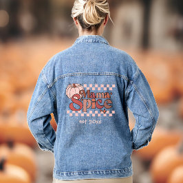Mama Spice Fall Pumpkin Pink Retro Individuelle Na Jeansjacke